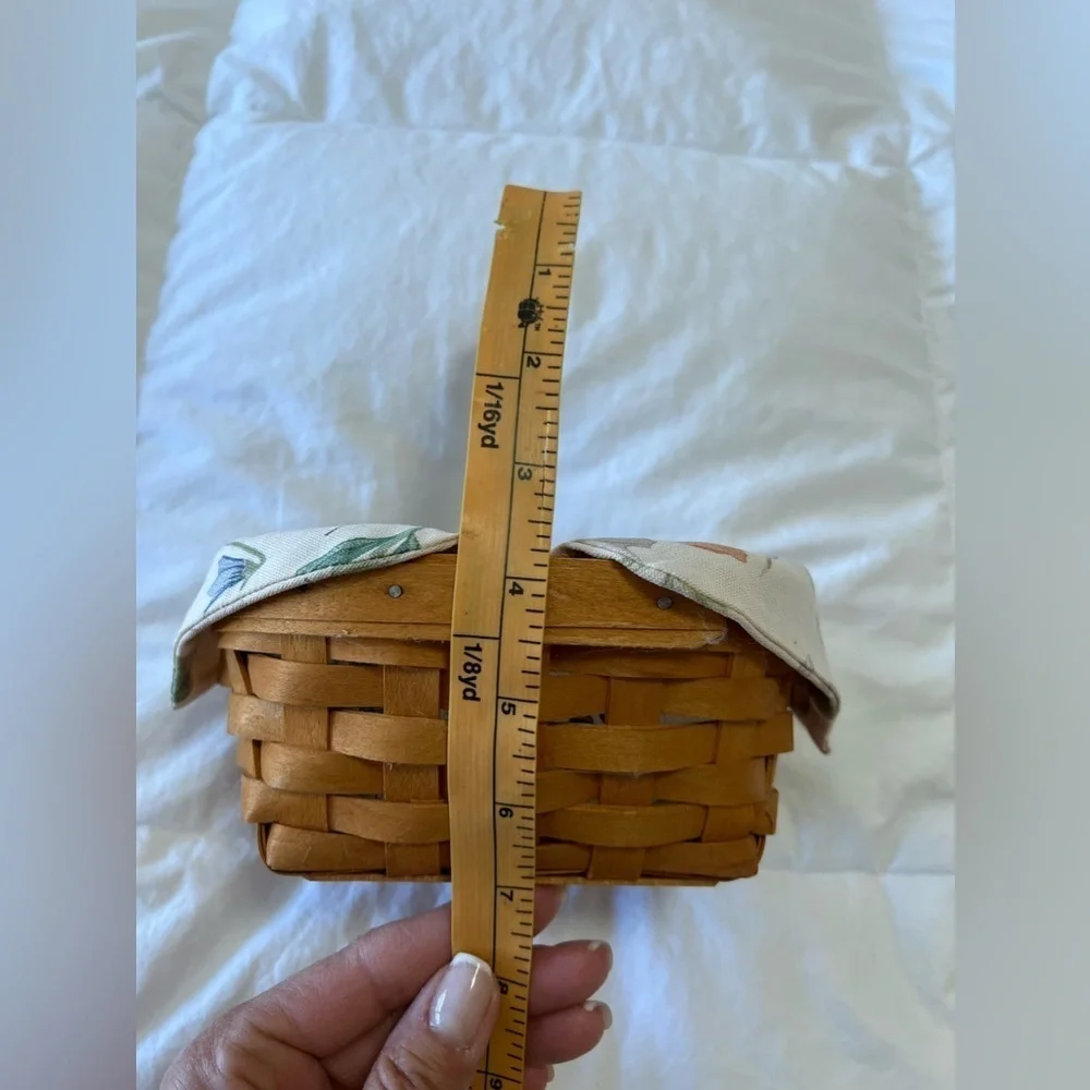 Longaberger 1999 Horizon Of Hope Basket Combo W/Botanical Liner and Protector